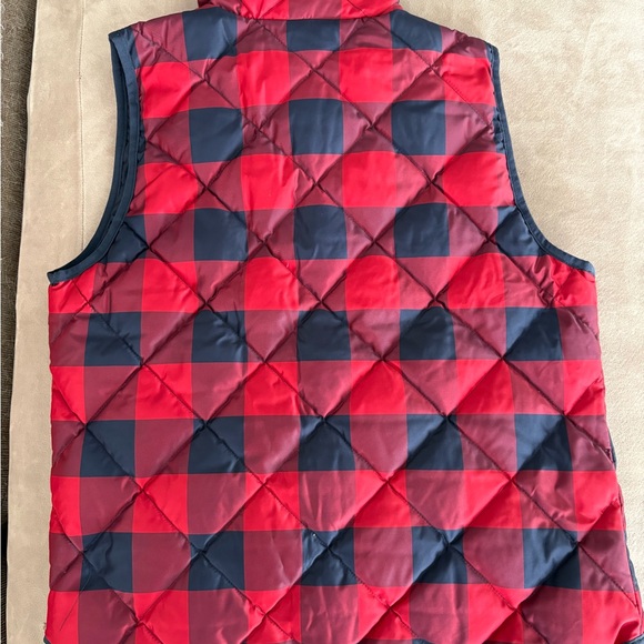 J. Crew Red and Navy Checkered Vest - Picture 3 of 3